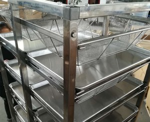 Kitchen Stainless Steel Bread Baking Pan Trolley HR-BT-F01
